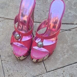 Emilio Pucci Pink Platform Sandals